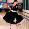 Complete Poodle Skirt Outfit (Black & Pink) Adult Costume