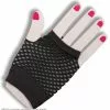 80's Black Short Fishnet Adult Gloves