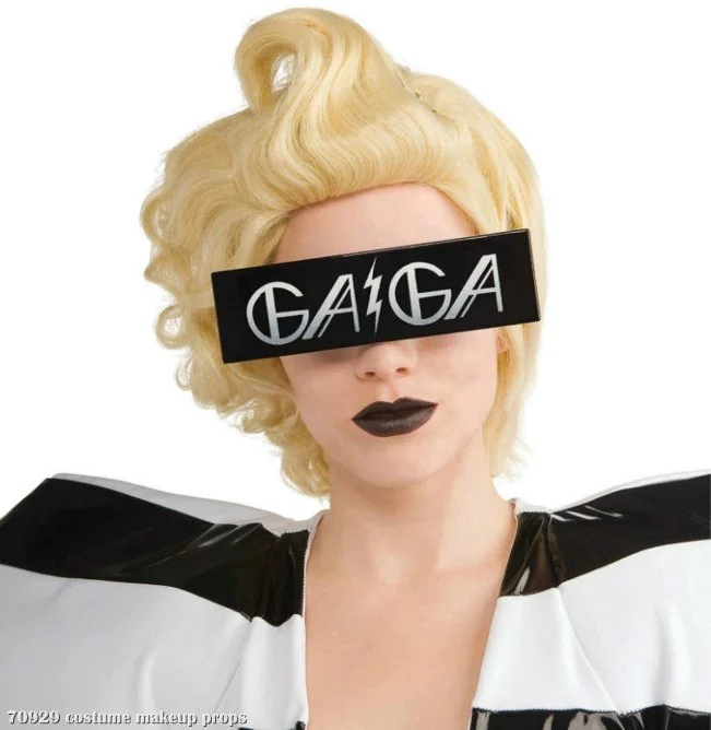 Lady Gaga Printed Black Glasses Adult 1 Lady Gaga Printed Black Glasses Adult