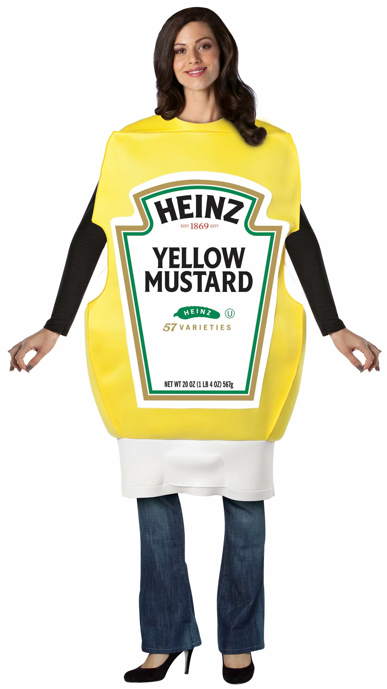 Heinz Mustard Squeeze Bottle Adult Costume 1 Heinz Mustard Squeeze Bottle Adult Costume