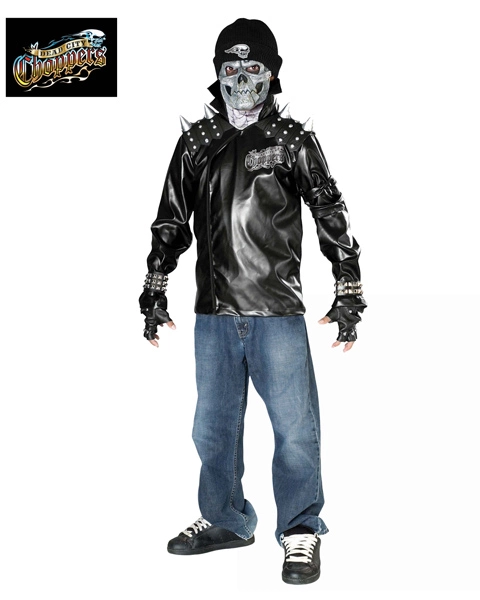 Metal Skull Biker Costume For Teen 1 Metal Skull Biker Costume For Teen