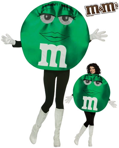 M&Ms Green Deluxe Adult Costume 1 M&Ms Green Deluxe Adult Costume