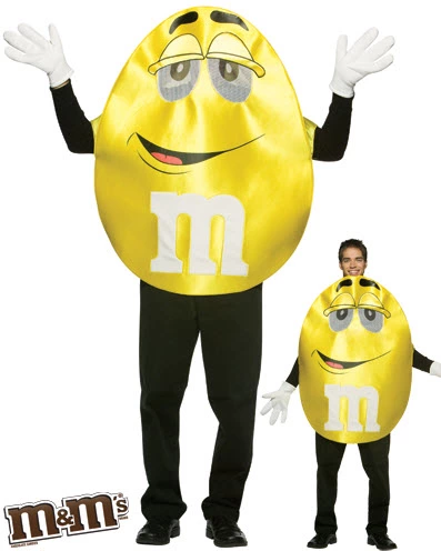 M&Ms Yellow Deluxe Adult Costume 1 M&Ms Yellow Deluxe Adult Costume